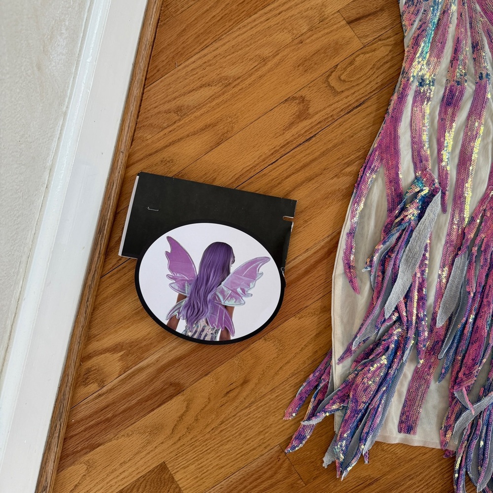 Fairy glitter sequin dress fairy wings costume cosplay - Picture 4 of 6